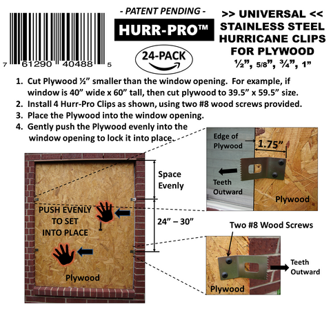 Hurricane Clips for Windows - L Clips – HURR-PRO